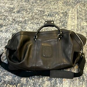 Ghurka Cavalier III No. 98 black leather duffel bag. Style number CREWBO98 HBKZ
